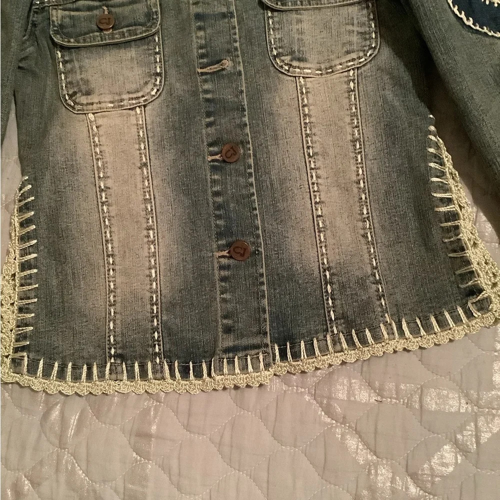 CREST~VINTAGE~BOHO~JEAN JACKET~S~ - Picture 14 of 16